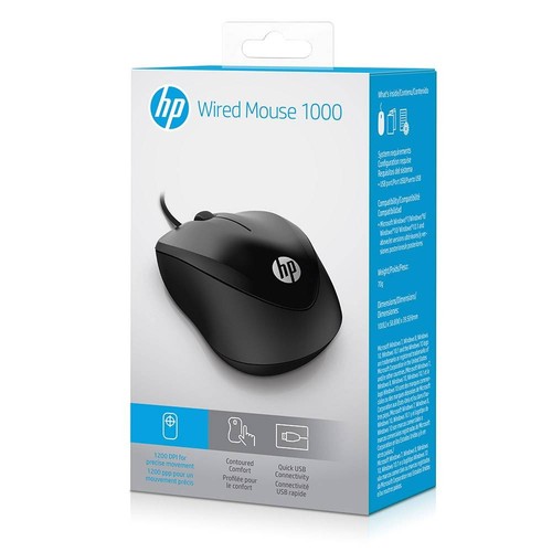 Wired mouse 1000 nero - wired,