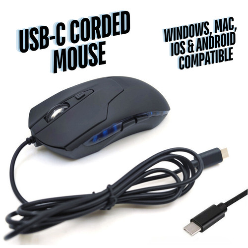 Mouse silenzioso cablato usb - mouse, usb-c